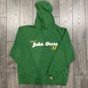 Mens L John Deere hooded sweatshirt